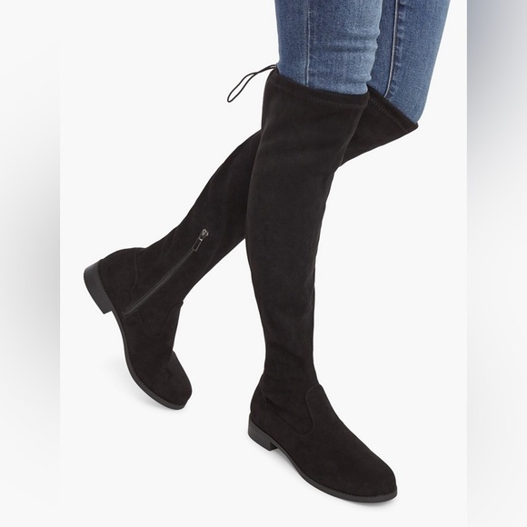 Lexi & Abbie Over The Knee Boots in Black - Picture 3 of 8